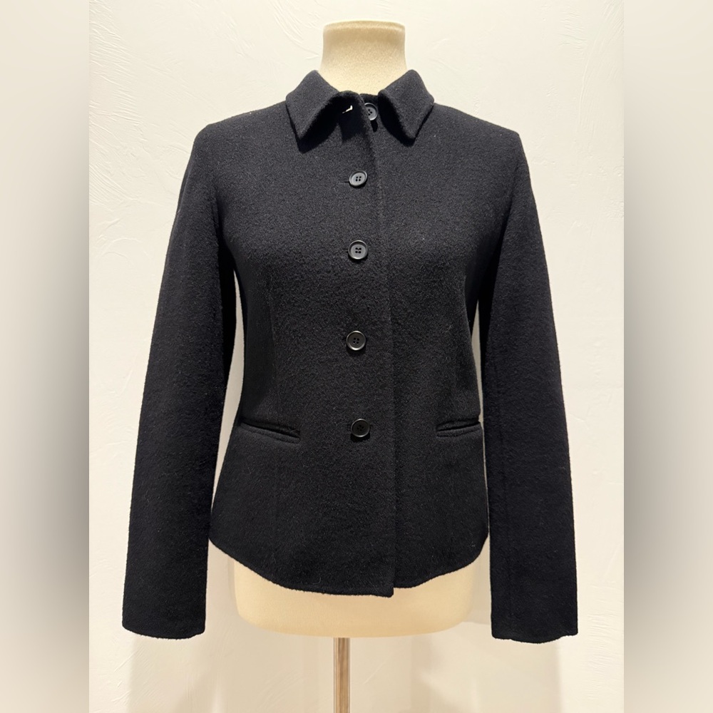 Classic Black Women's Wool Jacket